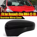 Passenger Left Door Wing Mirror Cover Cap Gloss Black For Renault Clio MK4 2012+